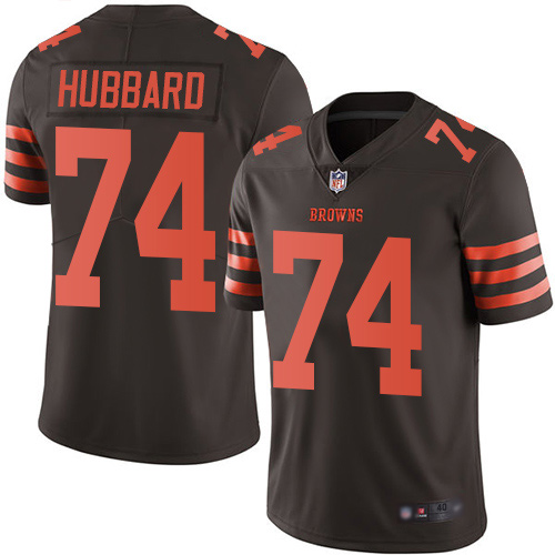 Cleveland Browns Chris Hubbard Men Brown Limited Jersey 74 NFL Football Rush Vapor Untouchable